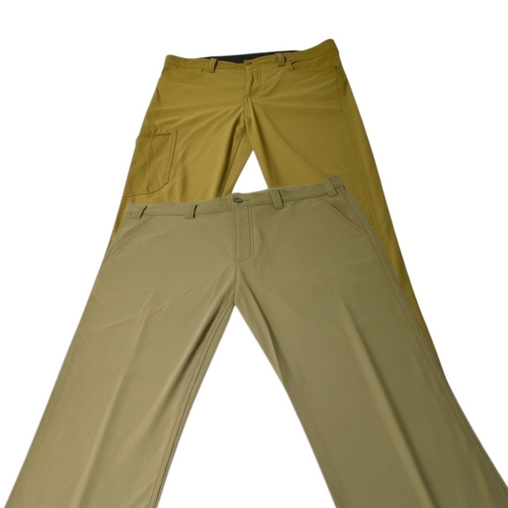 Eddie Bauer GUIDE Pants LOT OF 2 Men 36x32 Hiking NYLON Performance Stretch